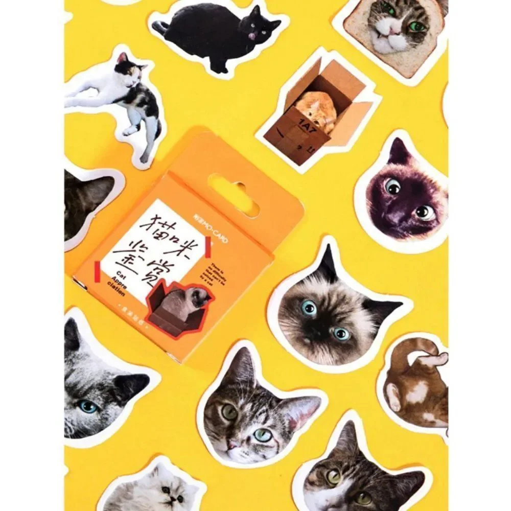 46pcs Cat Print Stickers